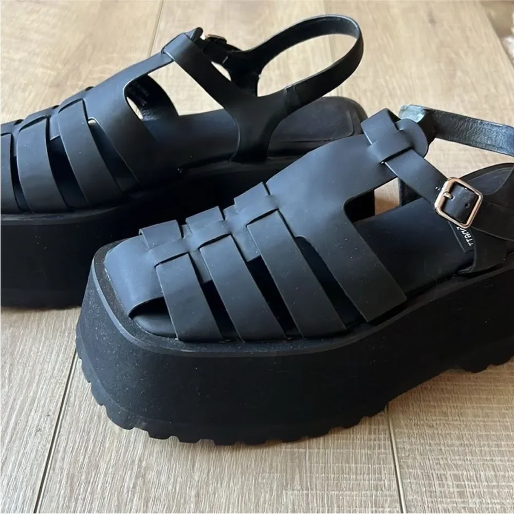 Jeffrey Campbell Frida Fisherman Platform Sandals US 9